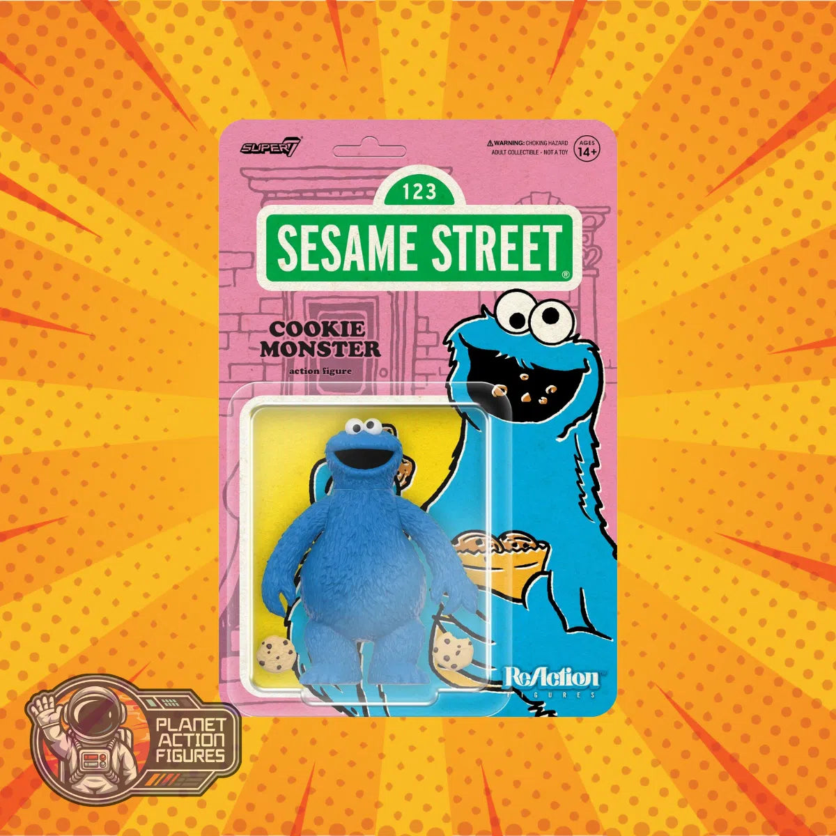 Sesame Street: Cookie Monster: Wave 02: ReAction: Action Figure: Super7