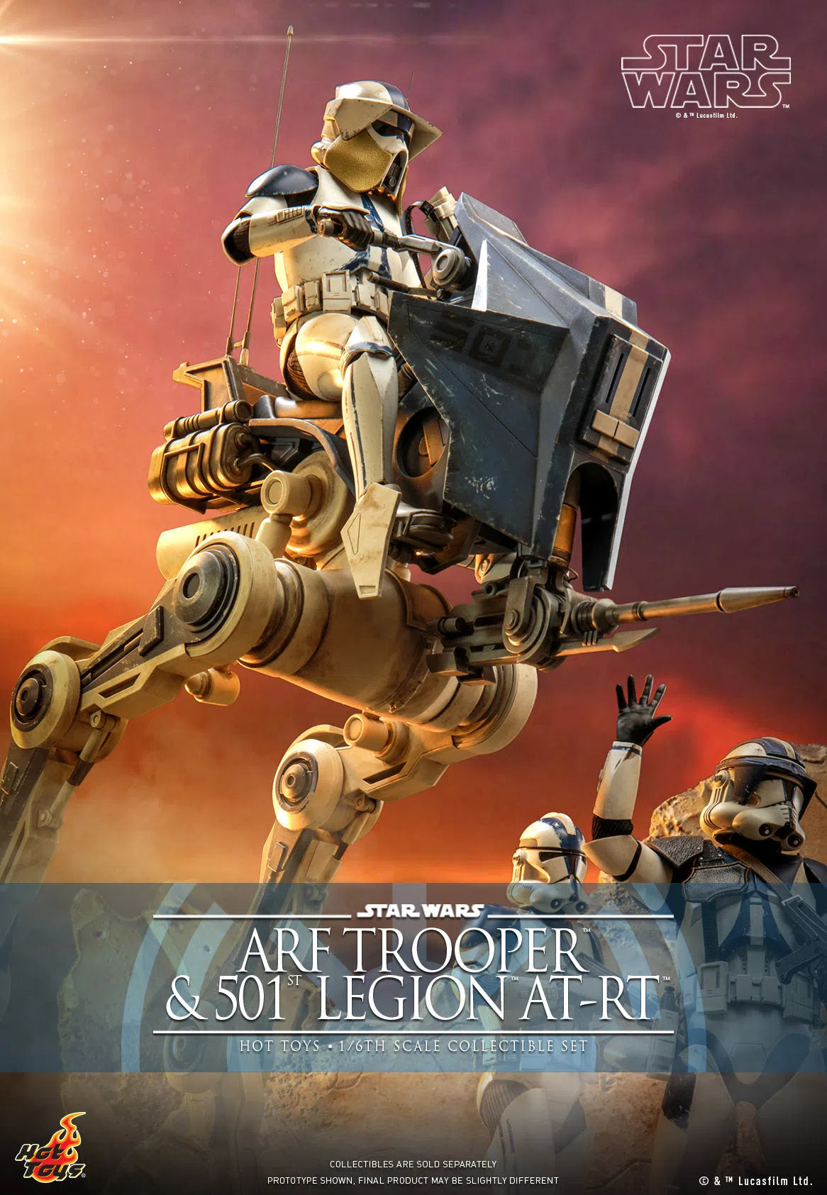 ARF Trooper & 501st Legion AT-RT: Star Wars The Clone Wars: TMS91 Hot Toys