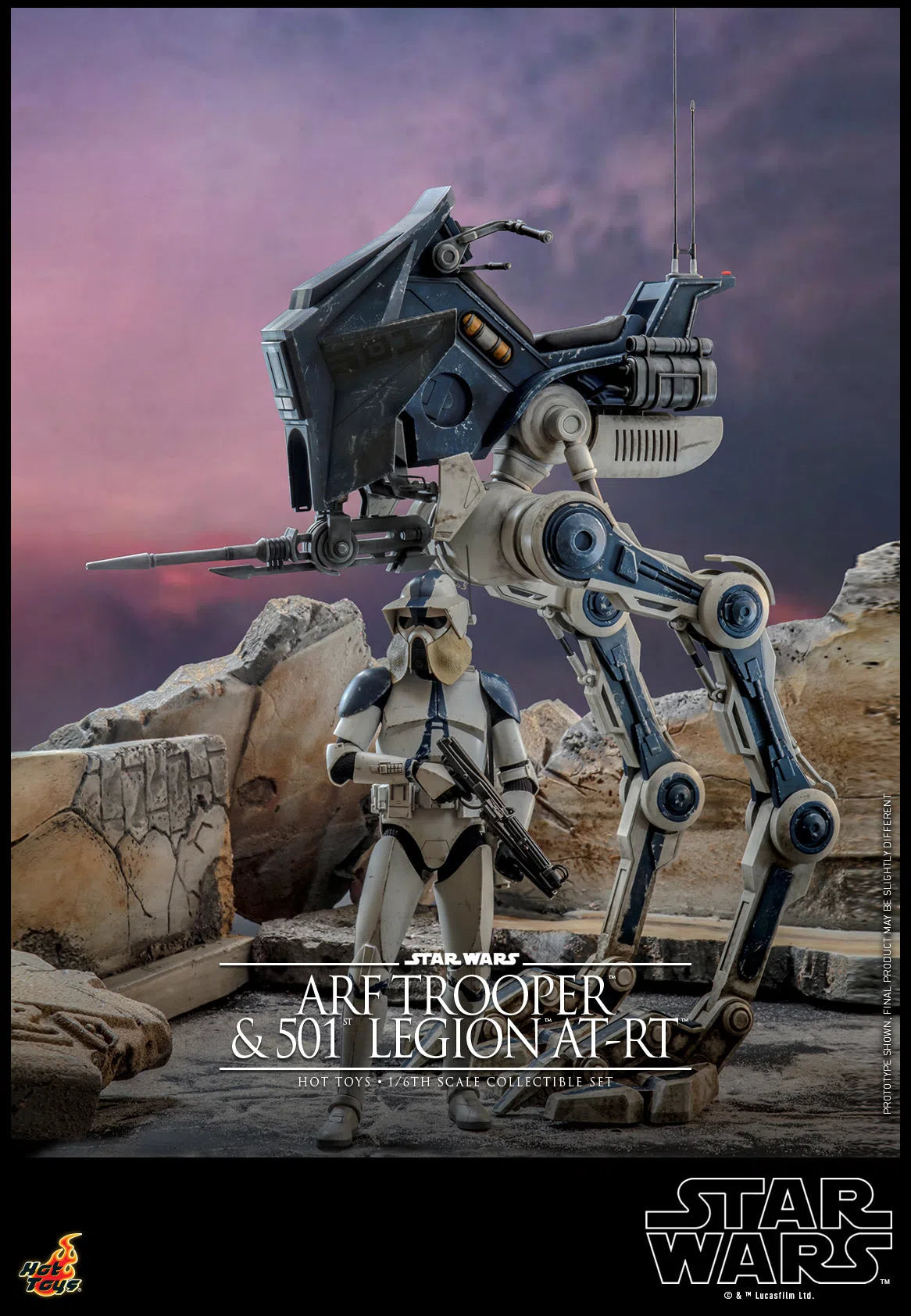 ARF Trooper & 501st Legion AT-RT: Star Wars The Clone Wars: TMS91 Hot Toys