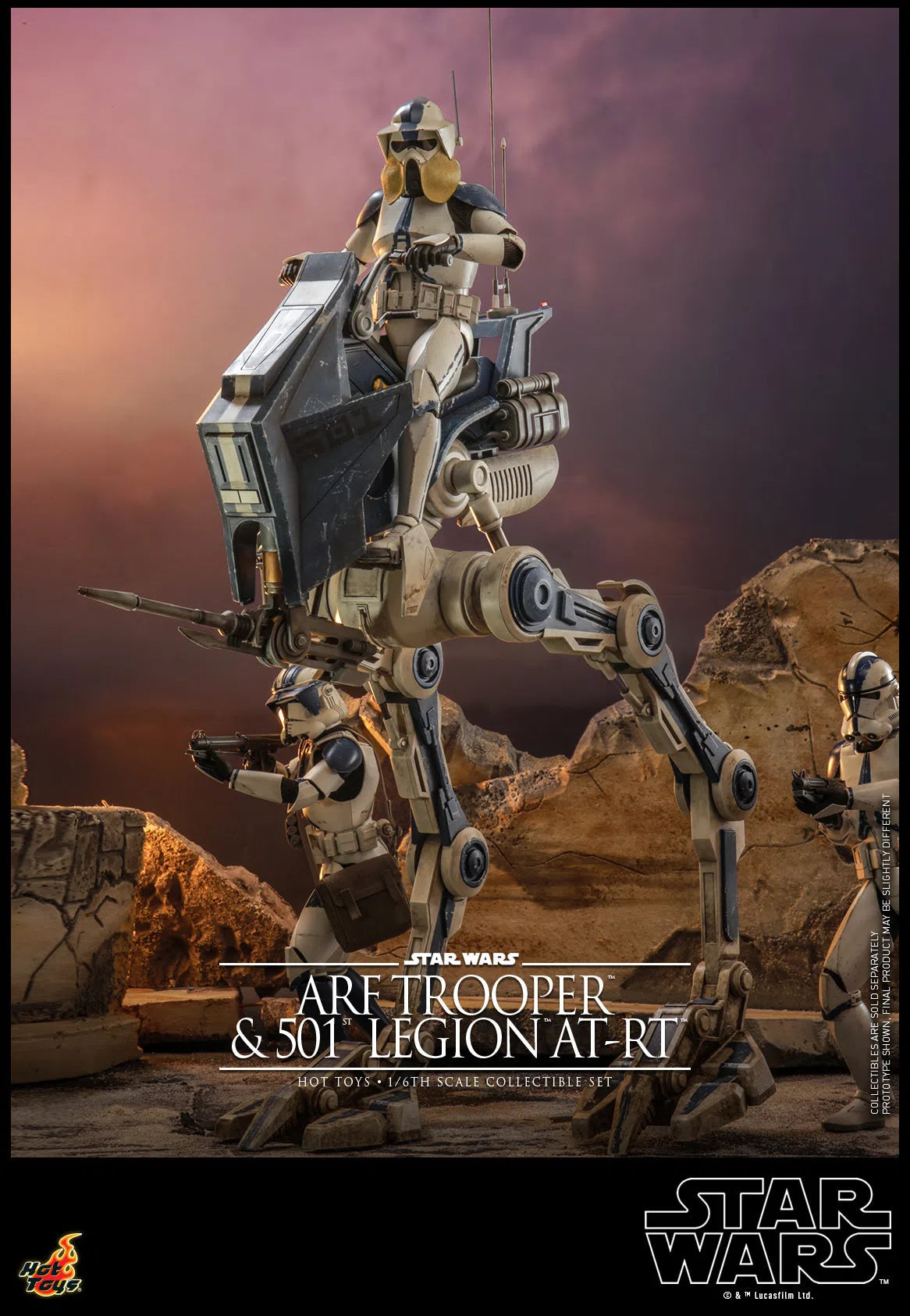 ARF Trooper & 501st Legion AT-RT: Star Wars The Clone Wars: TMS91 Hot Toys