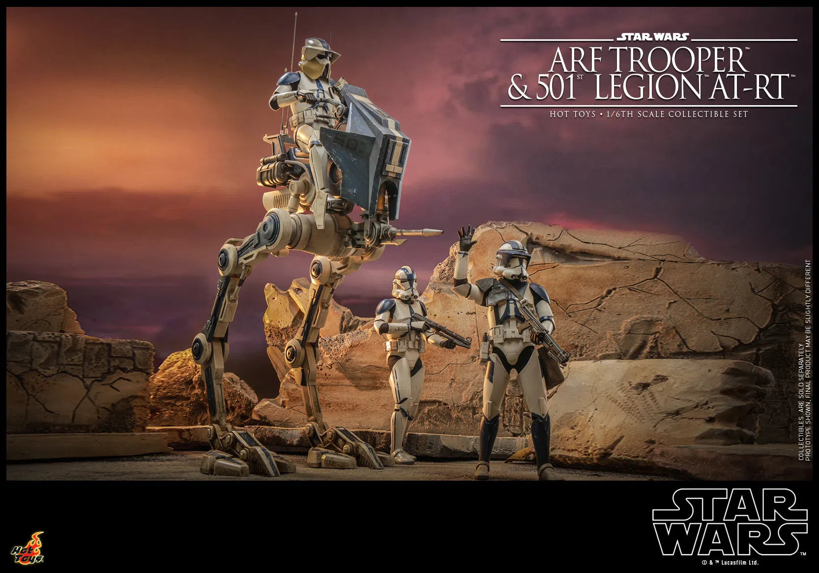 ARF Trooper & 501st Legion AT-RT: Star Wars The Clone Wars: TMS91 Hot Toys