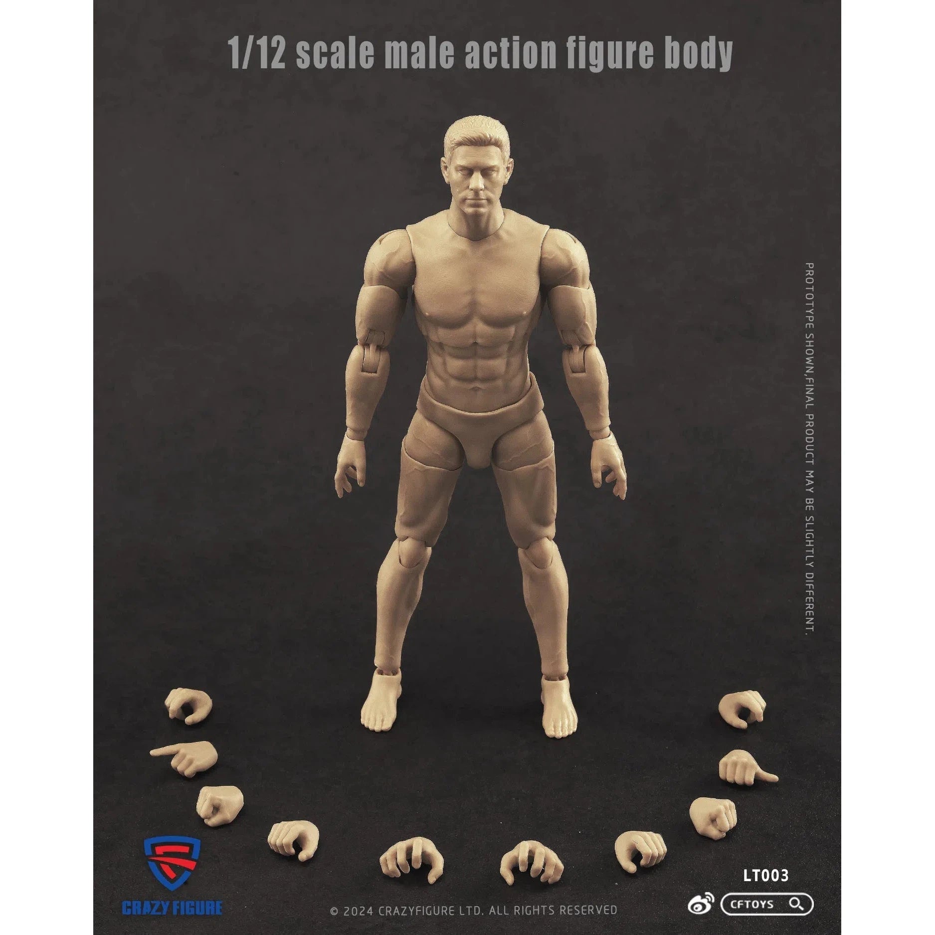 Action Figure Body: Male: LT003: 1/12 Crazy Figure