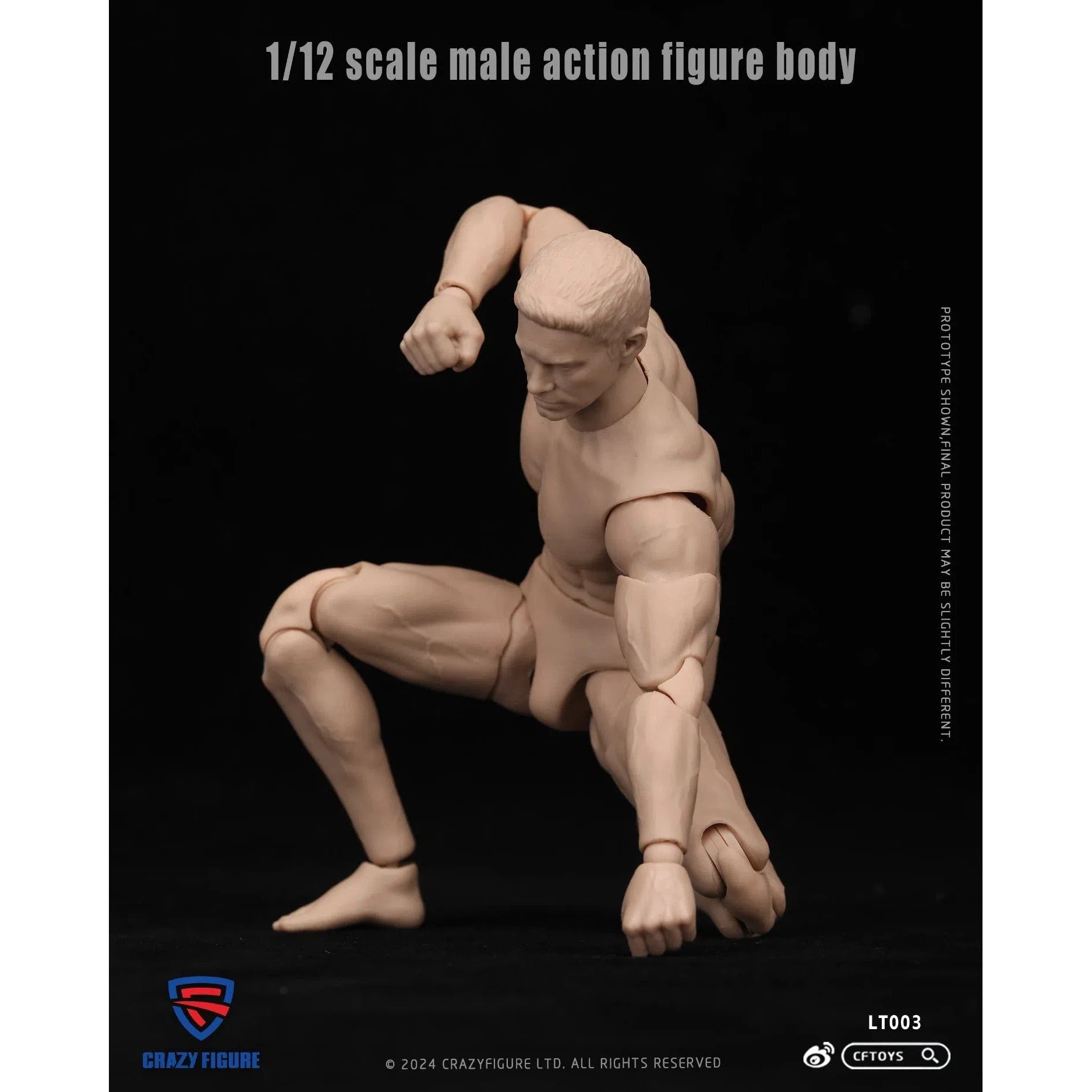 Action Figure Body: Male: LT003: 1/12 Crazy Figure