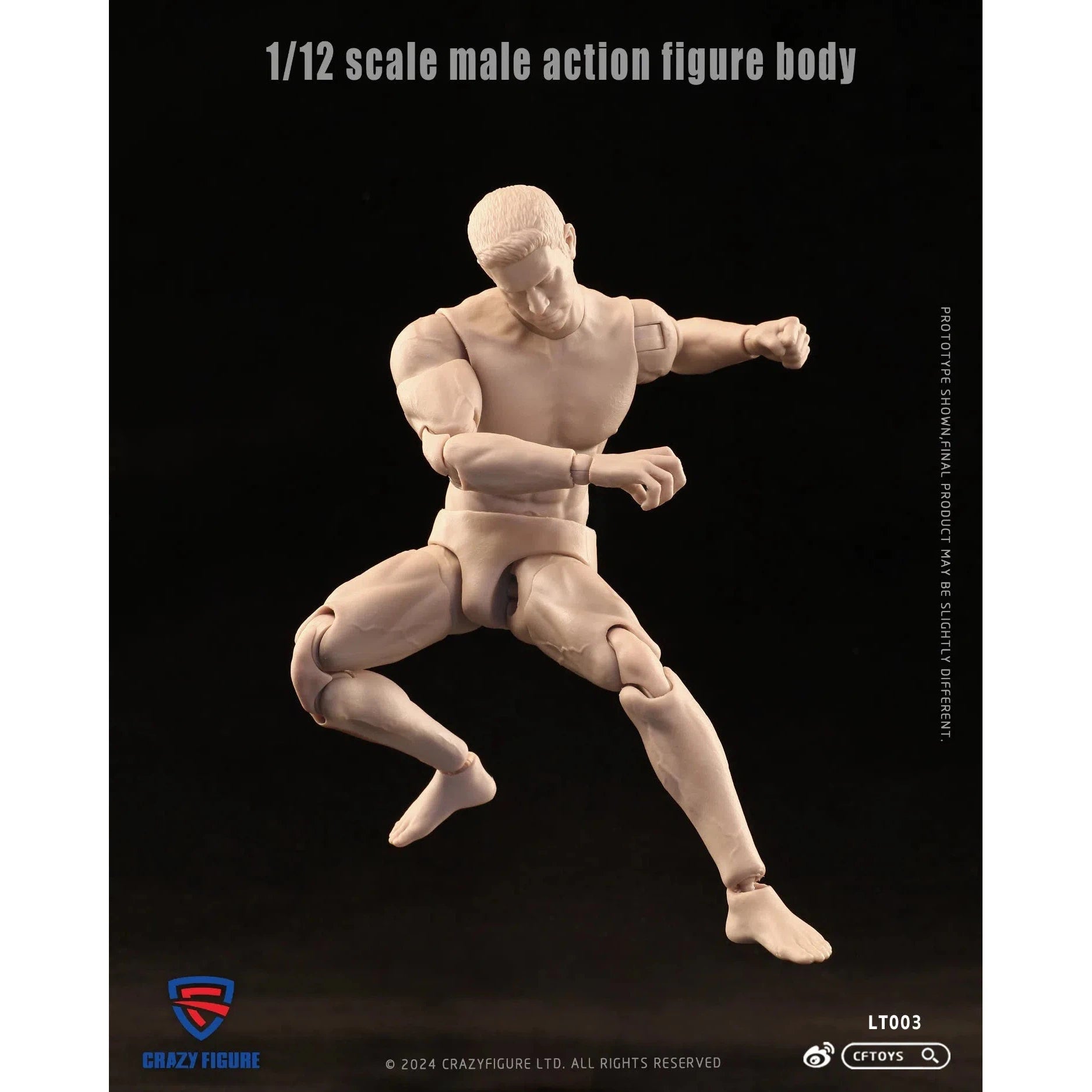 Action Figure Body: Male: LT003: 1/12 Crazy Figure