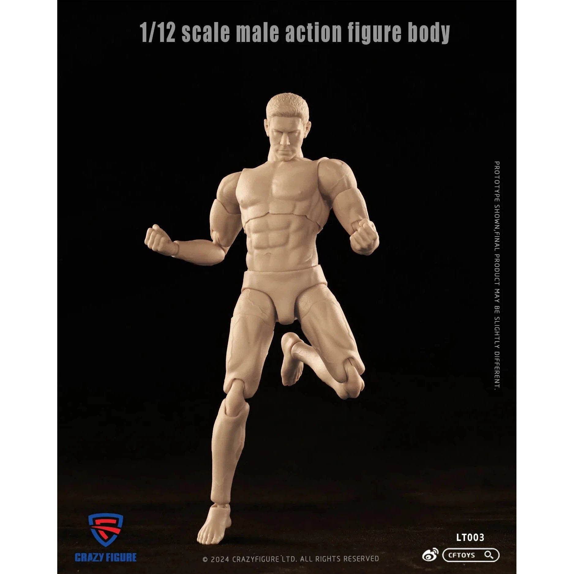 Action Figure Body: Male: LT003: 1/12 Crazy Figure