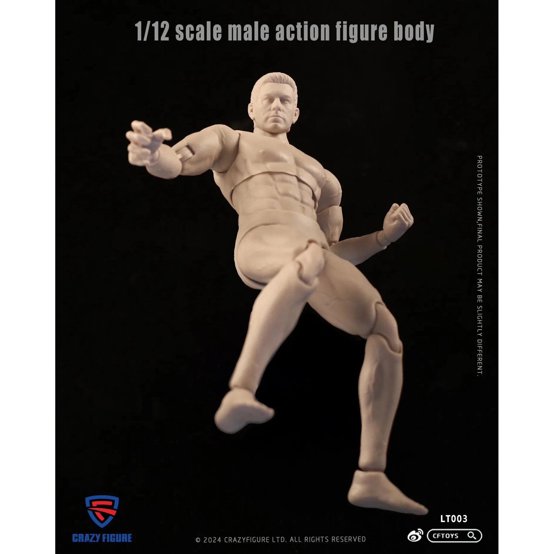 Action Figure Body: Male: LT003: 1/12 Crazy Figure