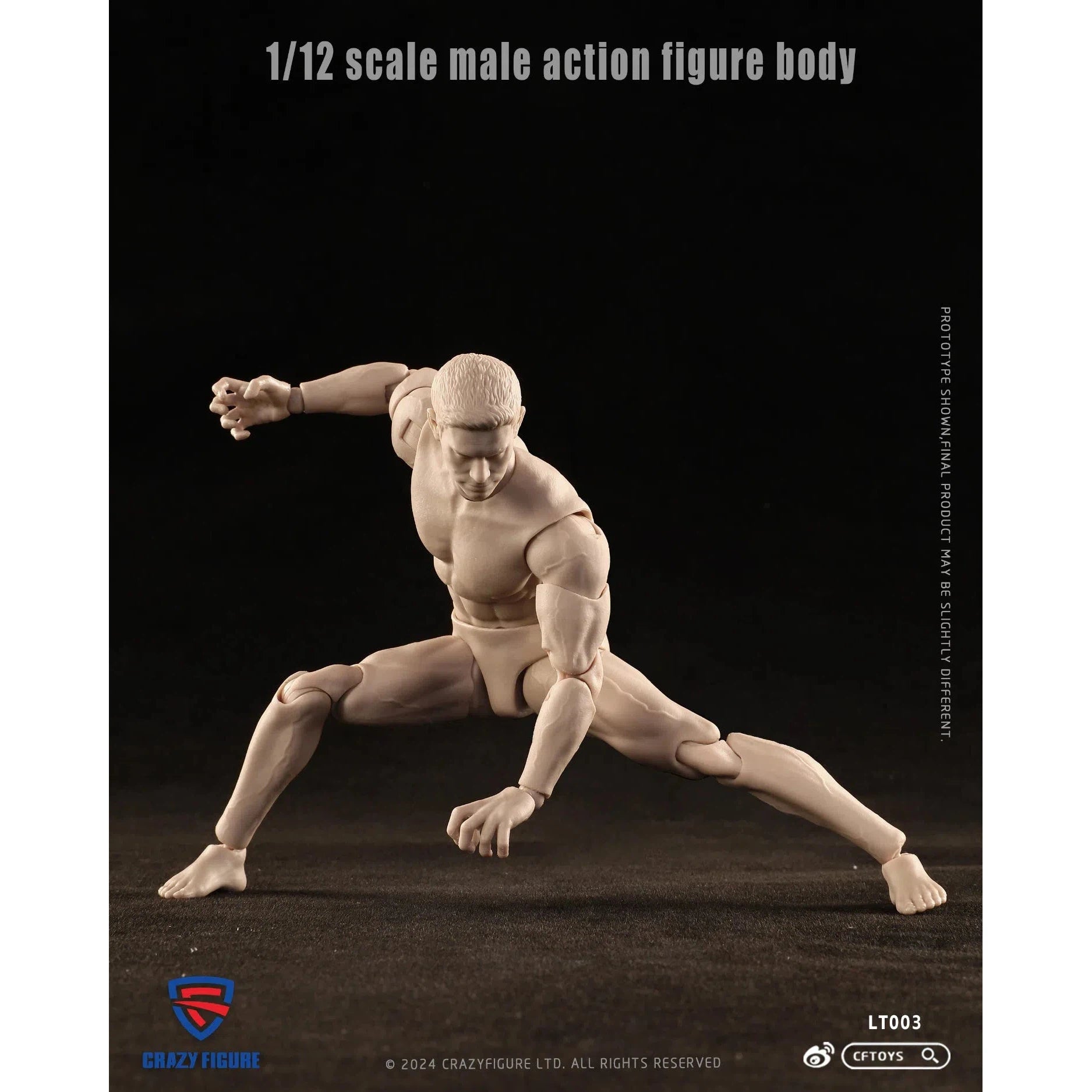 Action Figure Body: Male: LT003: 1/12 Crazy Figure