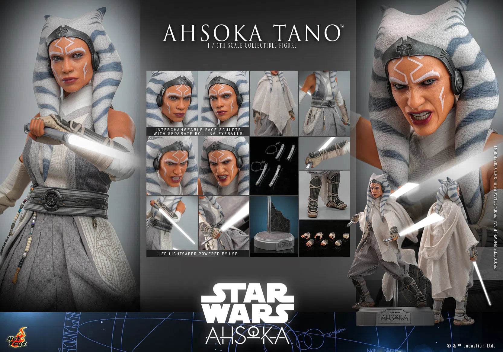 Ahsoka Tano: White Version: Star Wars: Ahsoka Hot Toys