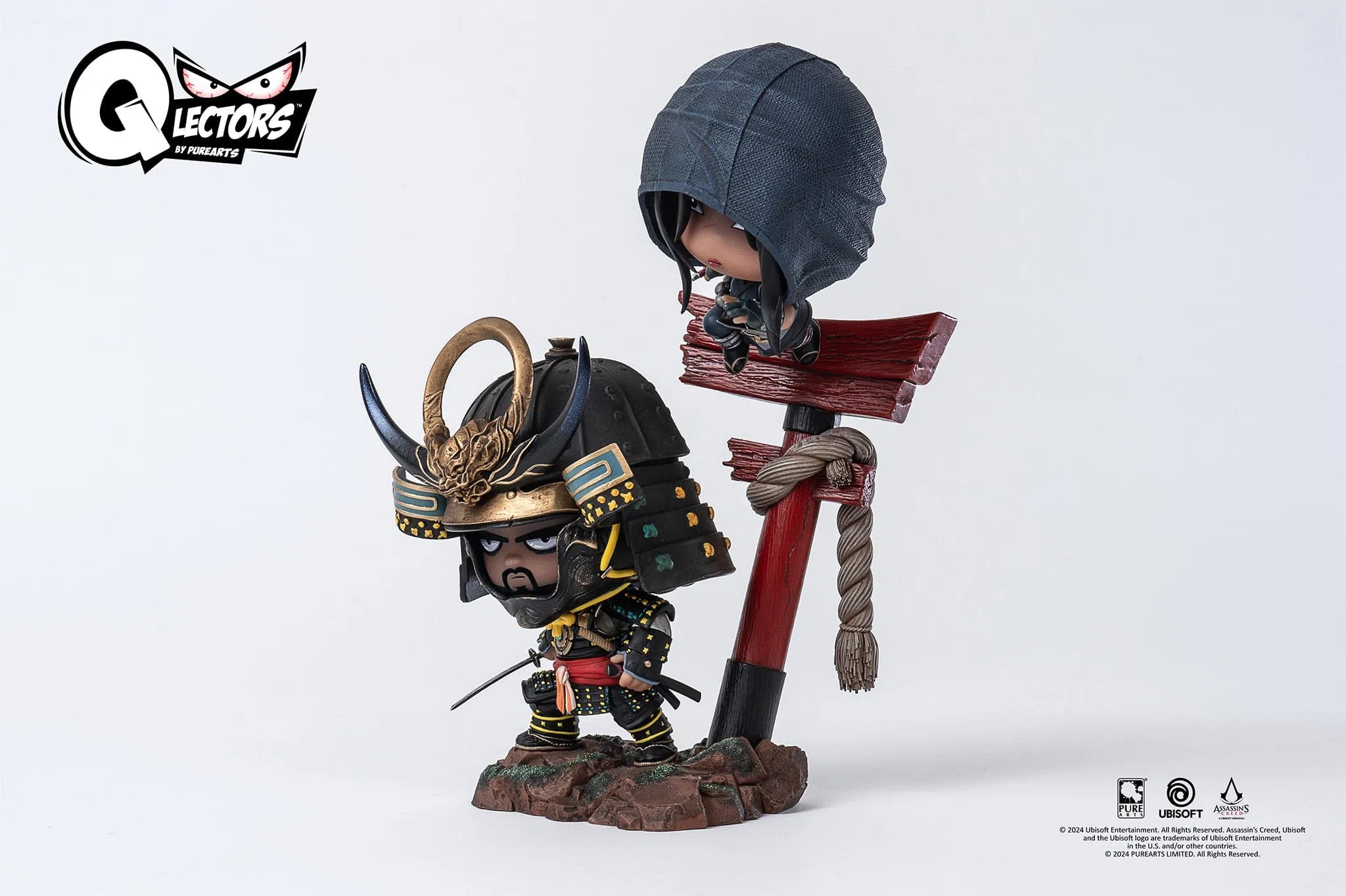 Assassin's Creed: Shadows: Qlectors Yasuke & Naoe: PVC Statue: 15cm Pure Arts