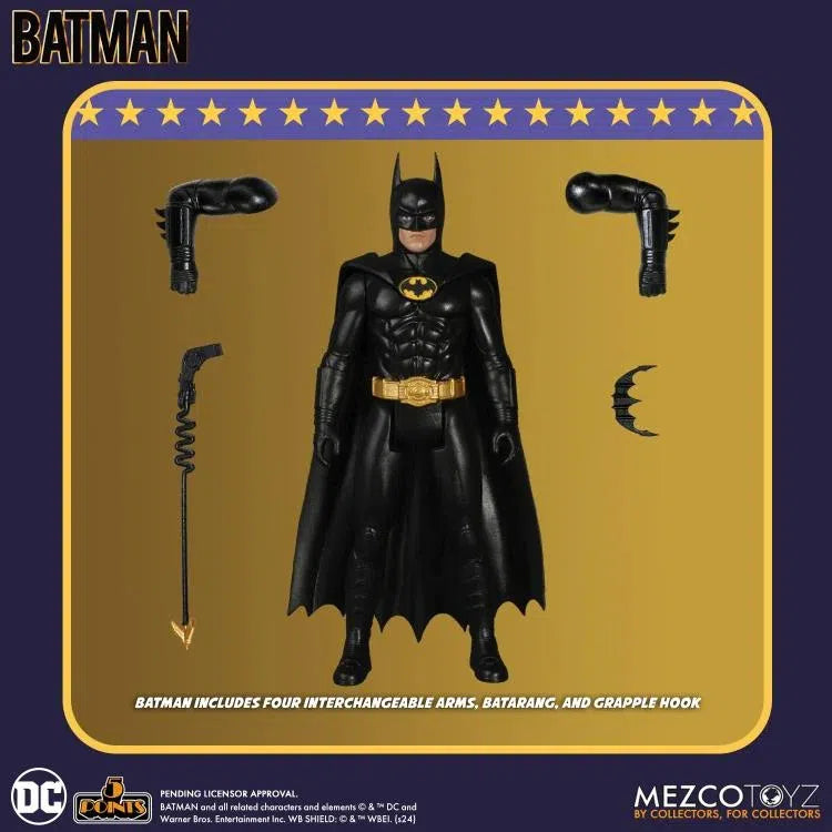 Batman: (1989): 5 Points Figures: Set of 3 Action Figures Mezco