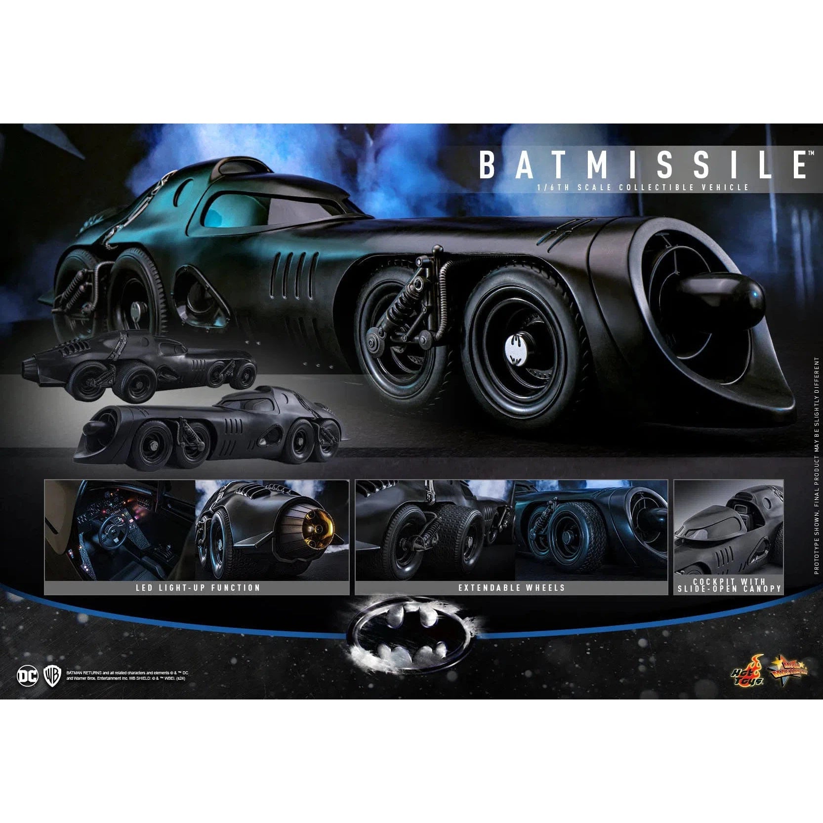 Batman Returns: Batmissile: MMS780: 1/6th Scale Collectible Vehicle: Hot Toys Hot Toys