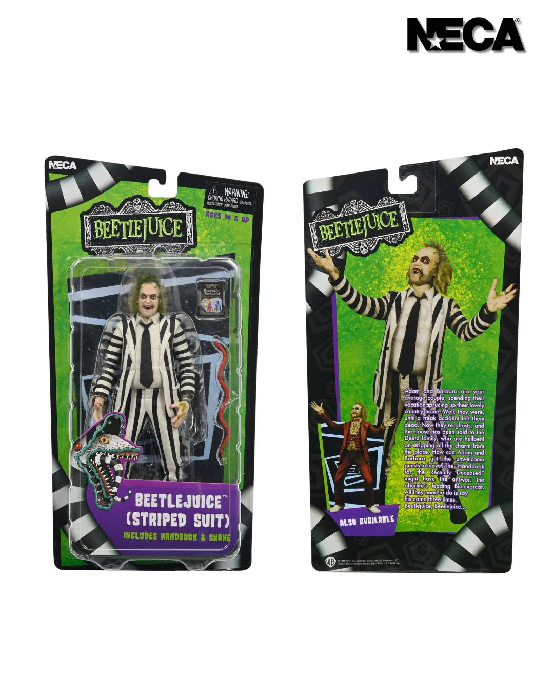 Beetlejuice (1988): Beetlejuice: Black & White Suit: 7 Inch: Action Figure Neca