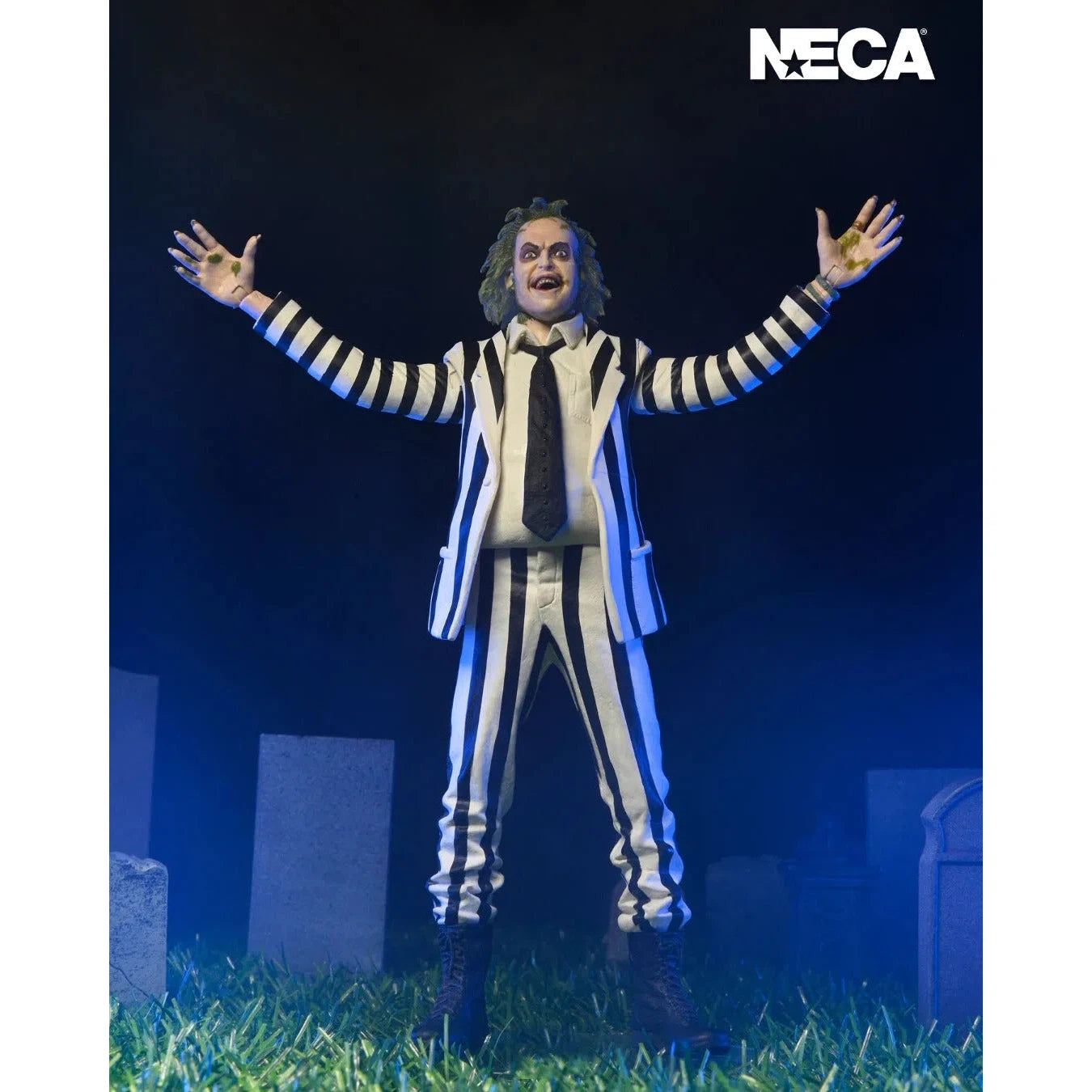 Beetlejuice (1988): Beetlejuice: Black & White Suit: 7 Inch: Action Figure Neca