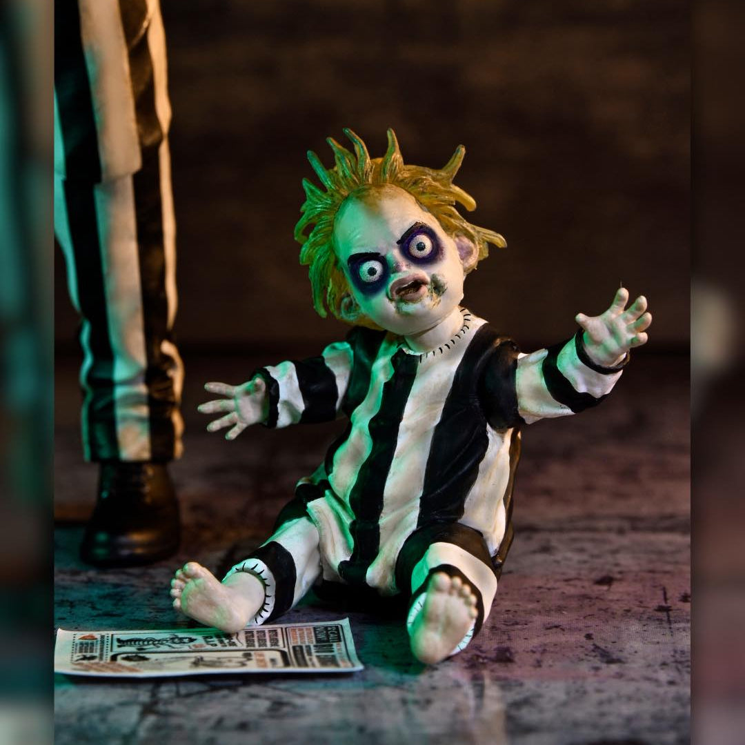 Beetlejuice Beetlejuice: Beetlejuice (Striped Suit): Ultimate 7" Action Figure Neca