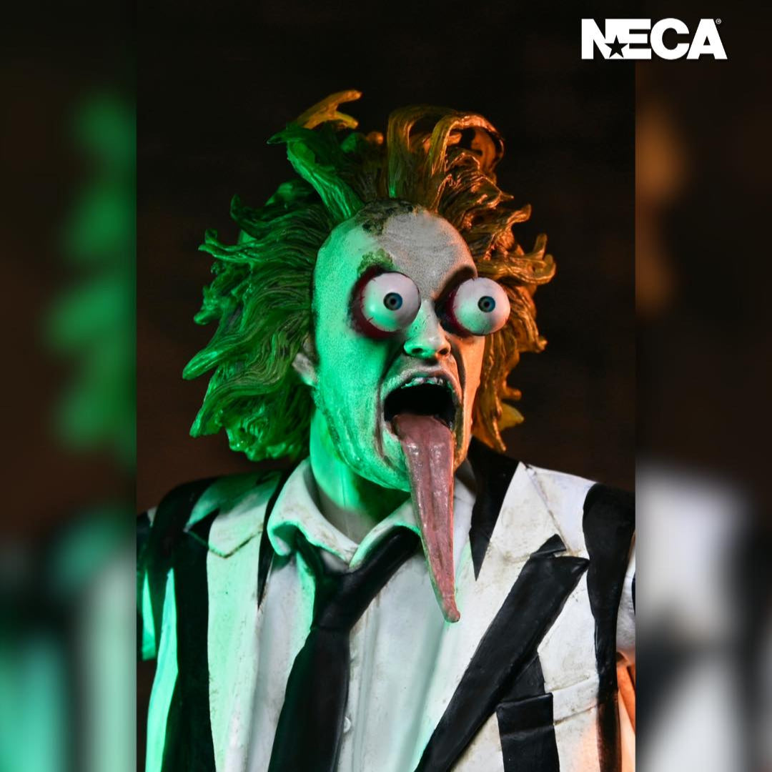 Beetlejuice Beetlejuice: Beetlejuice (Striped Suit): Ultimate 7" Action Figure Neca