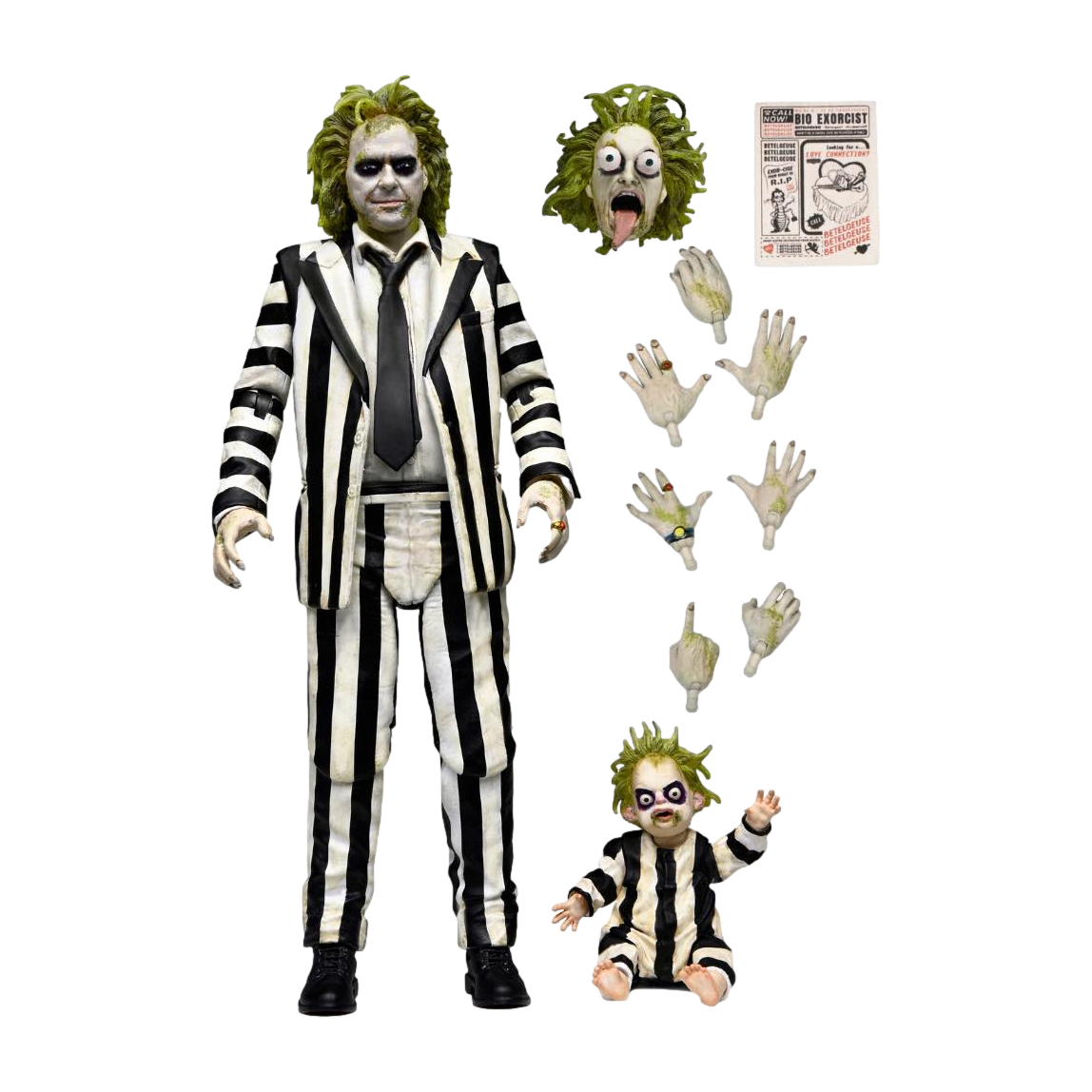 Beetlejuice Beetlejuice: Beetlejuice (Striped Suit): Ultimate 7" Action Figure Neca