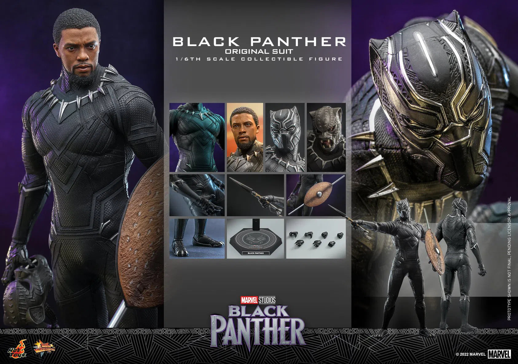 Black Panther: Original Suit: Black Panther: MMS671 Hot Toys