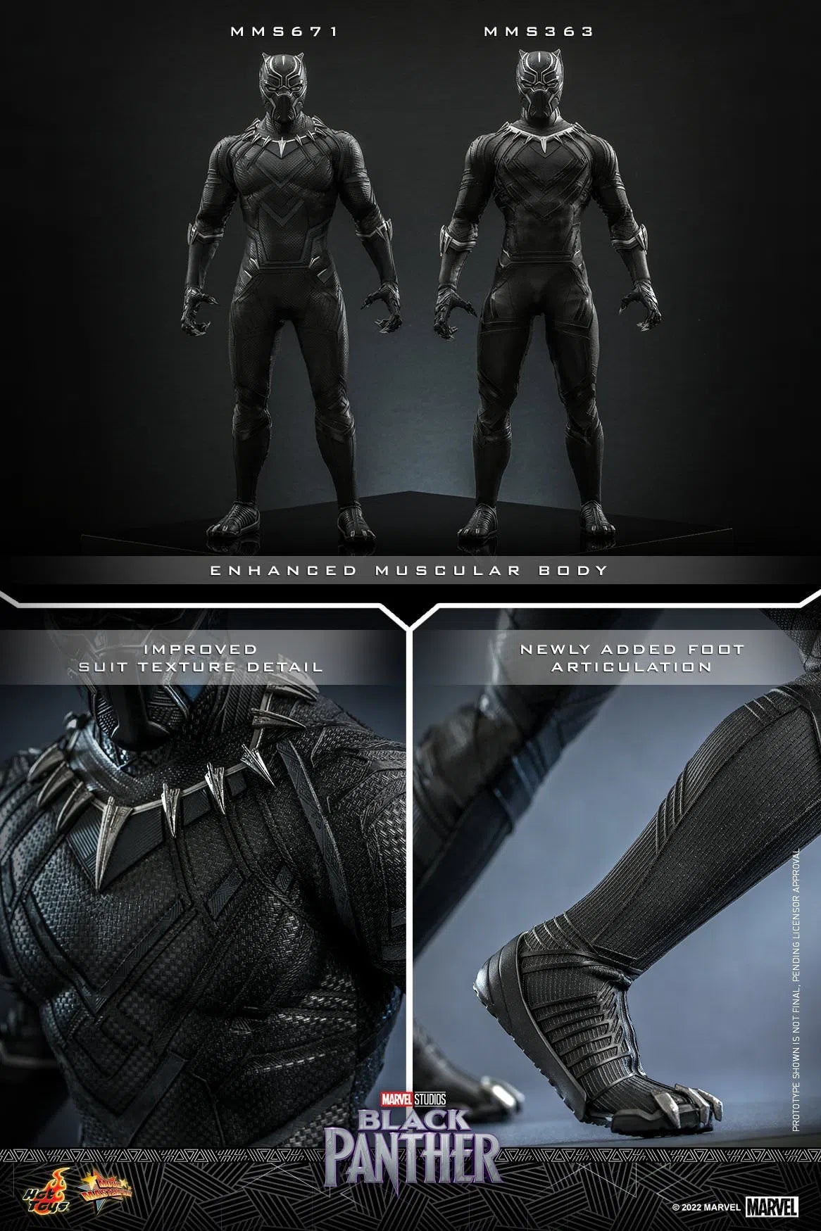 Black Panther: Original Suit: Black Panther: MMS671 Hot Toys