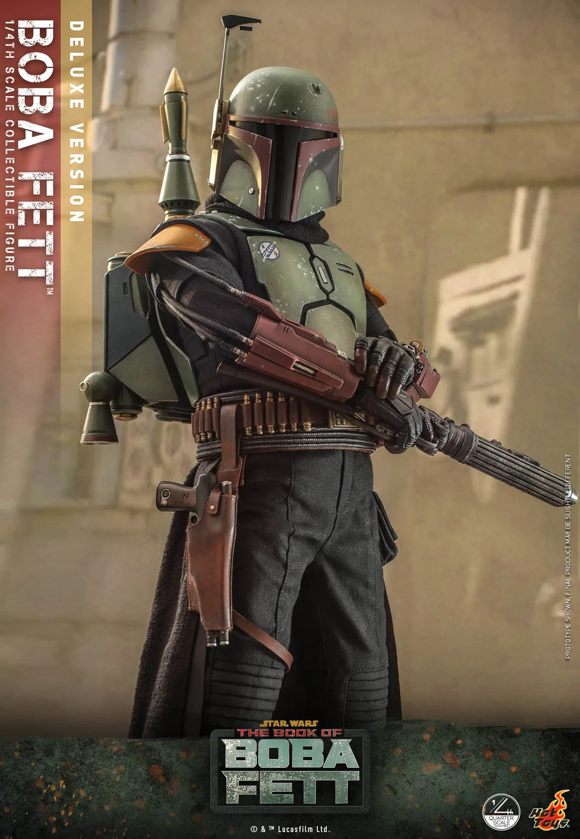 Boba Fett: Deluxe: Star Wars: The Book Of Boba Fett: Quarter Scale: QS023 Hot Toys