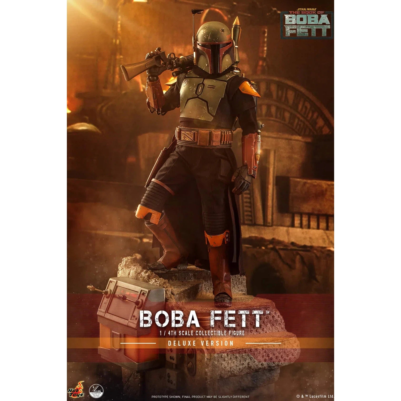 Boba Fett: Deluxe: Star Wars: The Book Of Boba Fett: Quarter Scale: QS023 Hot Toys