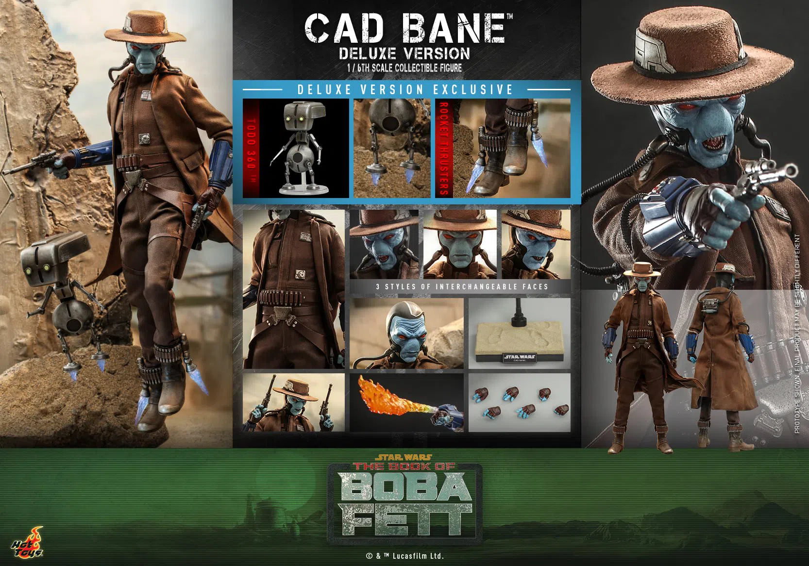 Cad Bane: Star Wars: The Book Of Boba Fett: Deluxe: TMS080 Hot Toys