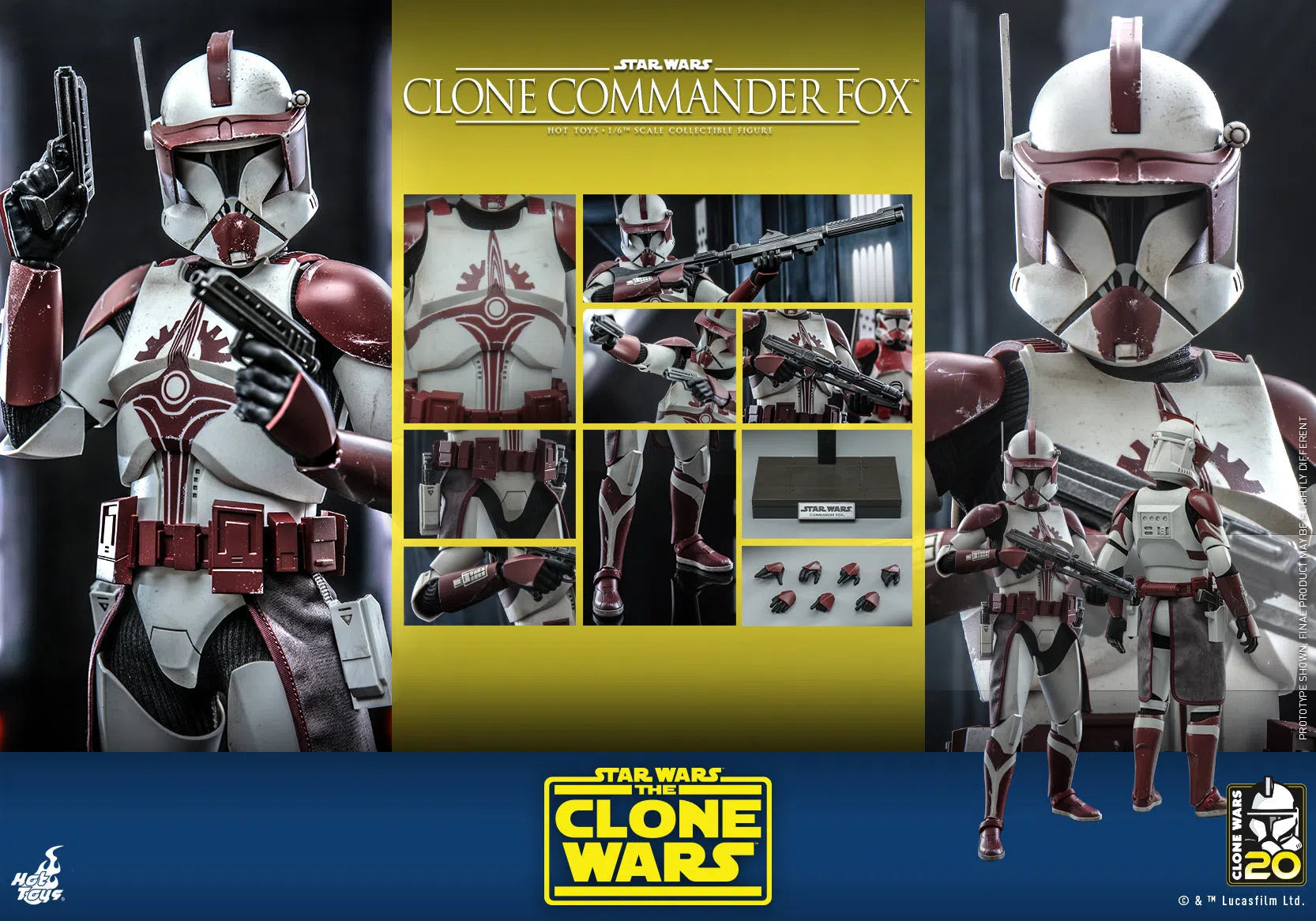 Clone Commander Fox: The Clone Wars: Star Wars Hot Toys