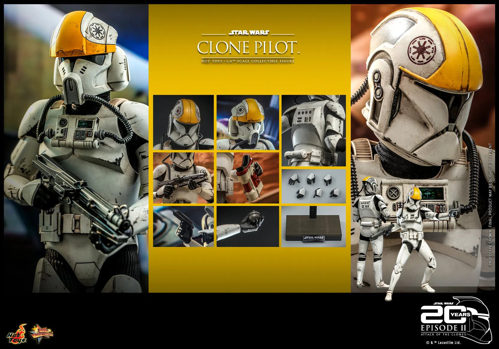 Clone Pilot: Star Wars: Attack Of The Clones: MMS648 Hot Toys