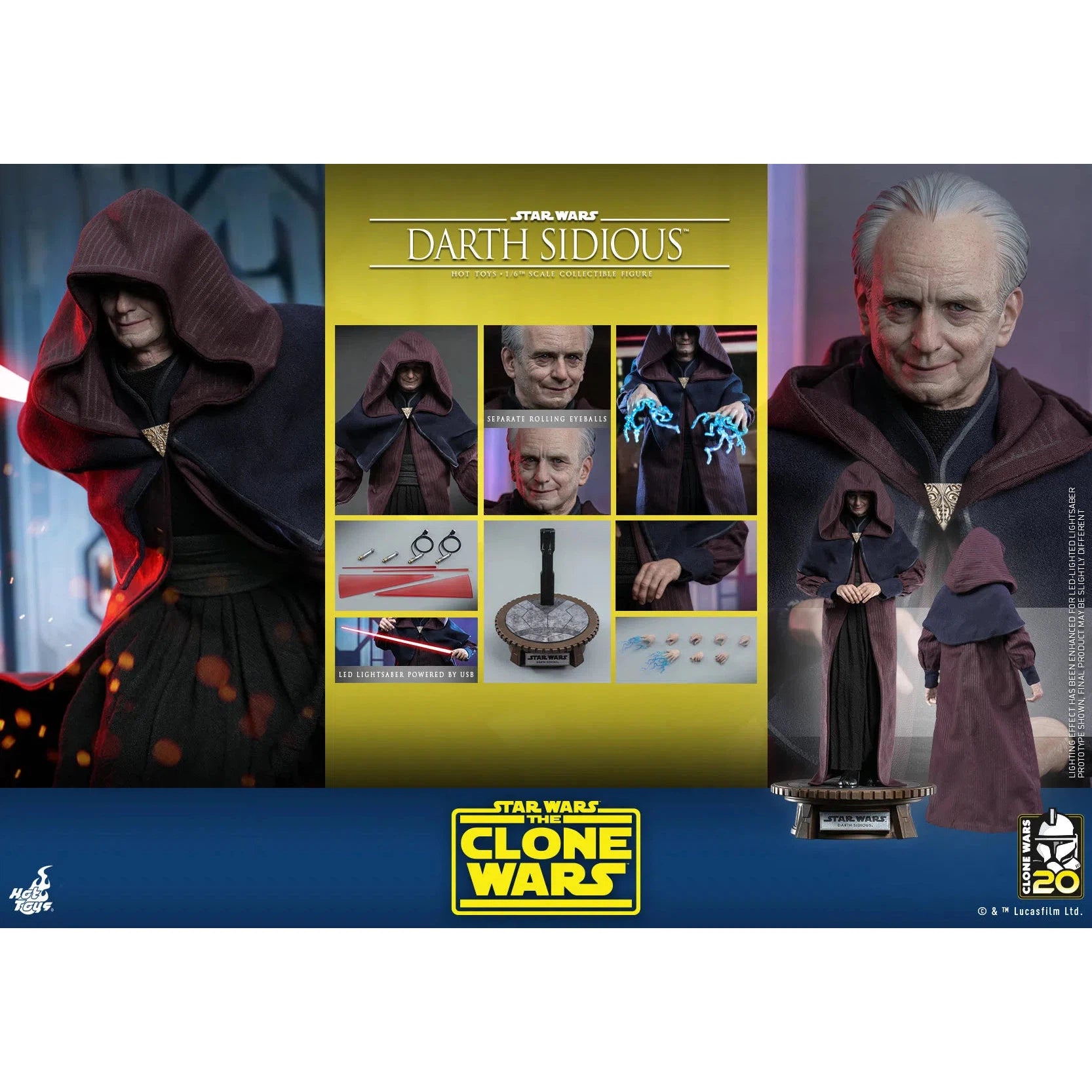 Darth Sidious: The Clone Wars: Star Wars Hot Toys