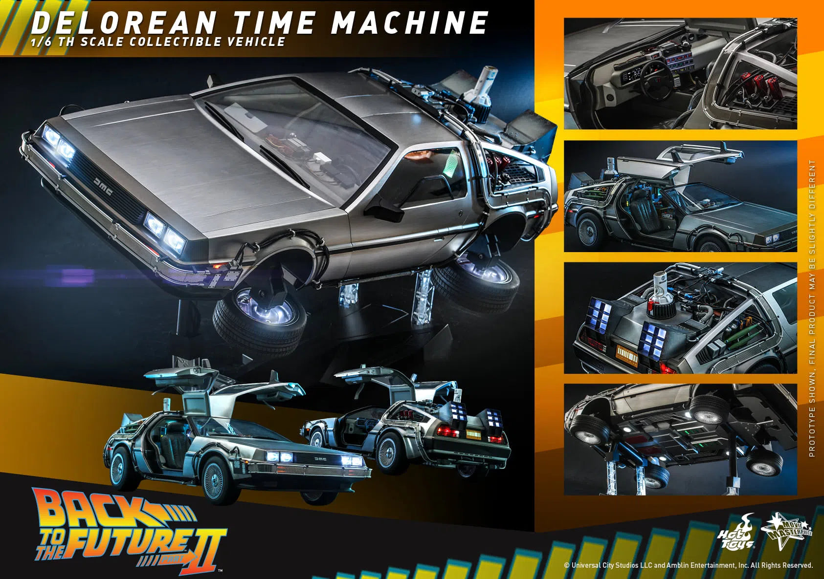 Delorean Time Machine: Back To The Future II: MMS636 Accessory Hot Toys