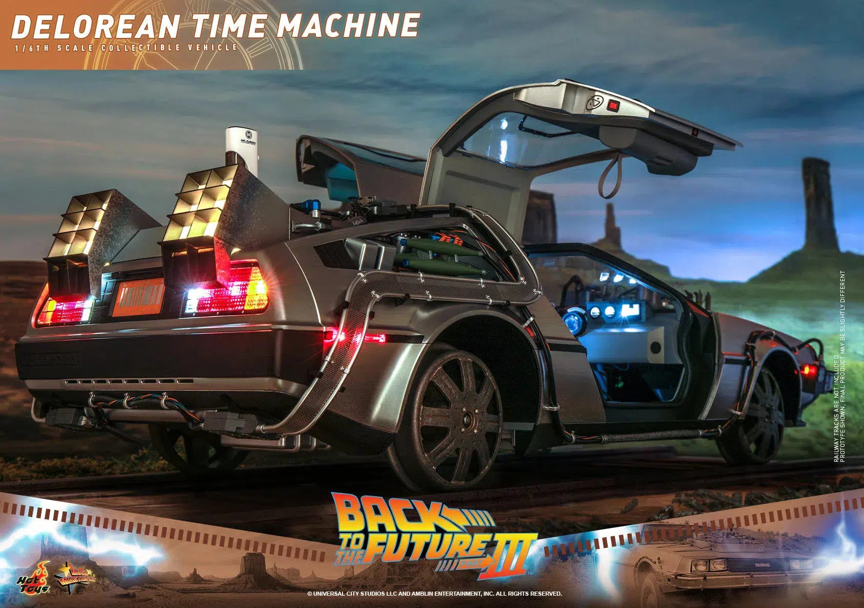 Delorean Time Machine: Back To The Future Part III: Hot Toys Hot Toys