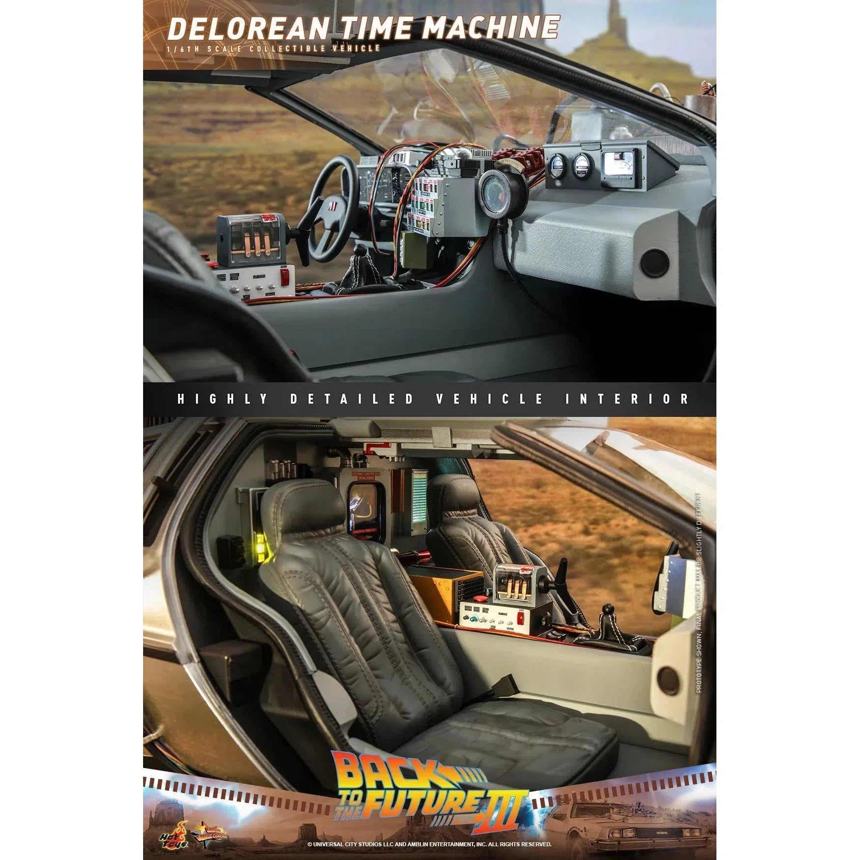 Delorean Time Machine: Back To The Future Part III: Hot Toys Hot Toys