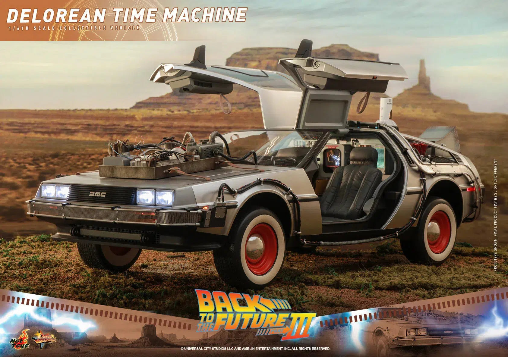 Delorean Time Machine: Back To The Future Part III: Hot Toys Hot Toys