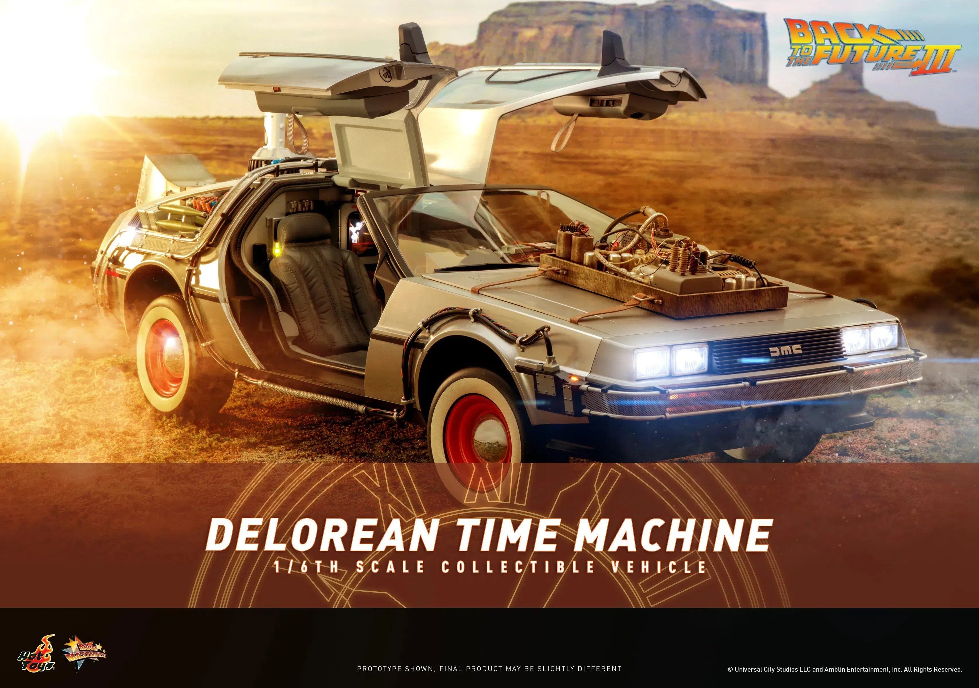 Delorean Time Machine: Back To The Future Part III: Hot Toys Hot Toys