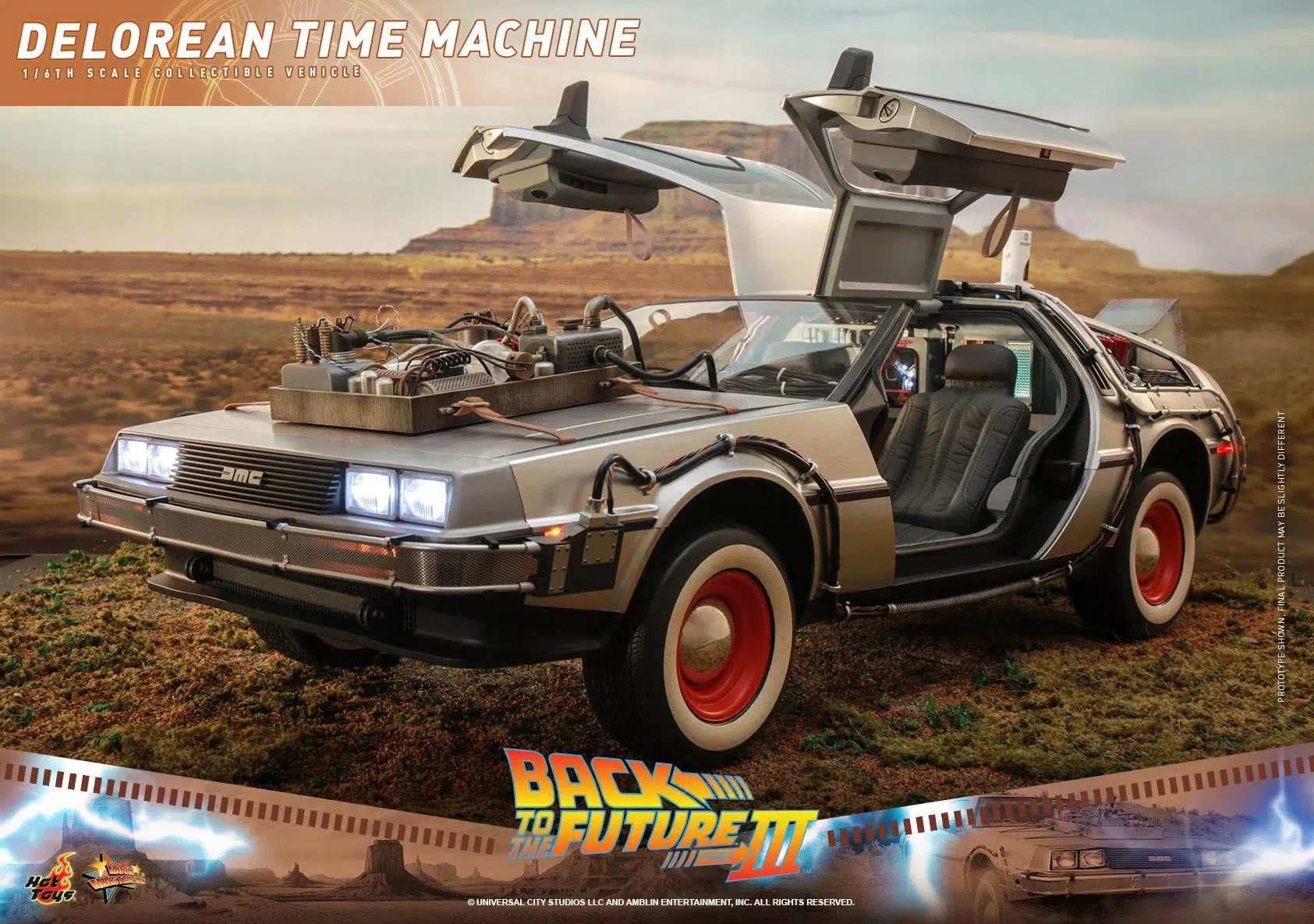 Delorean Time Machine: Back To The Future Part III: Hot Toys Hot Toys