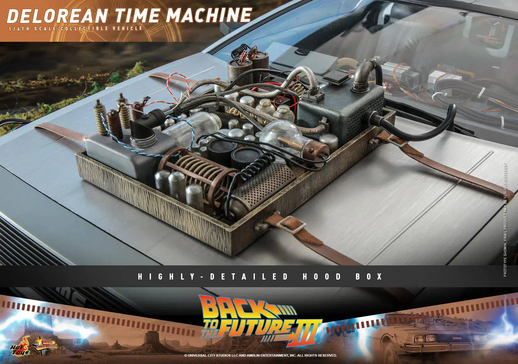 Delorean Time Machine: Back To The Future Part III: Hot Toys Hot Toys