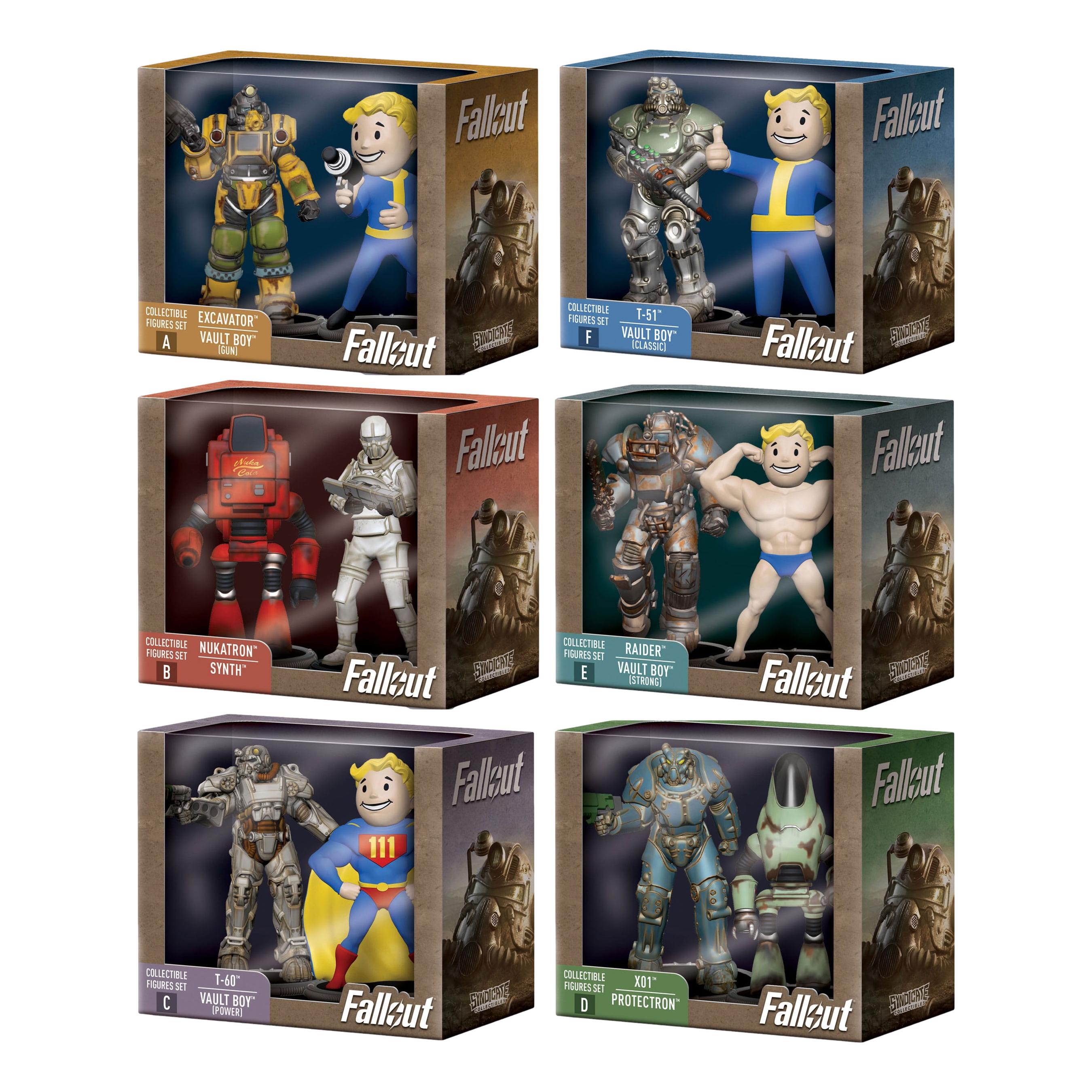 Fallout: All Six 2 Packs Including Buildable Deathclaw: 3" Mini Figure Sets Syndicate Collectibles