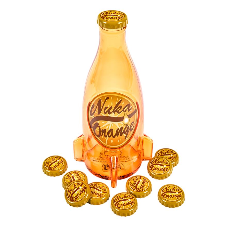 Fallout: Nuka Cola Orange Glass Bottle & Caps DPI
