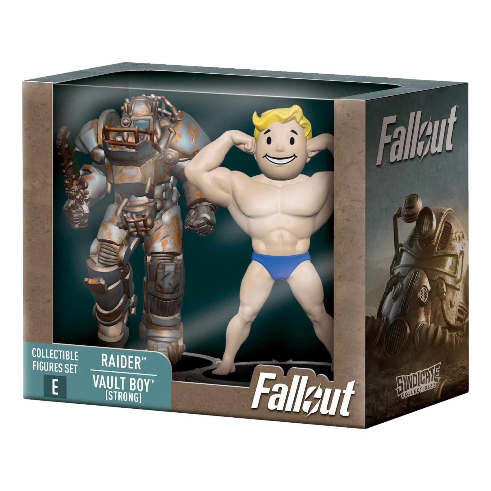 Fallout: Raider & Vault Boy (Strong): 3" Mini Figure Set E: (Deathclaw BAF) Syndicate Collectibles