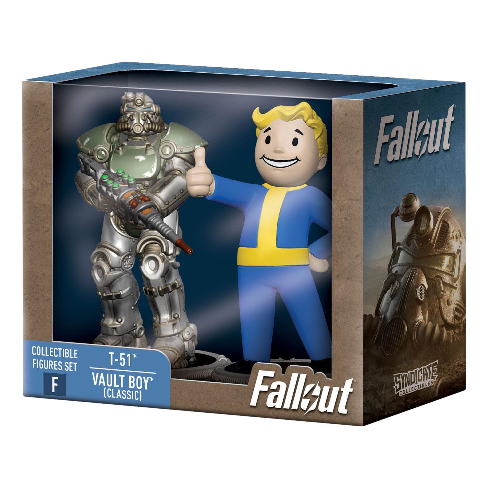 Fallout: T-51 & Vault Boy (Classic): 3" Mini Figure Set F: (Deathclaw BAF) Syndicate Collectibles