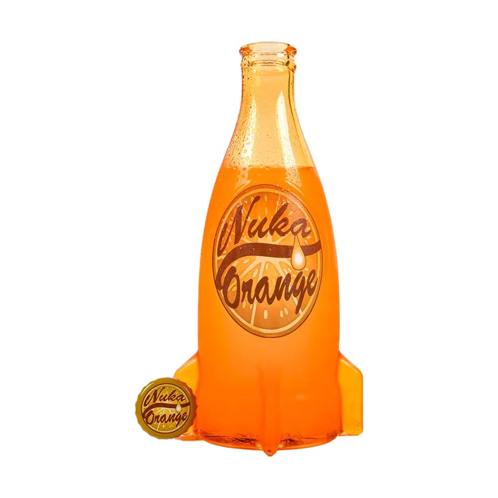 Fallout: Nuka Cola Orange Glass Bottle & Caps