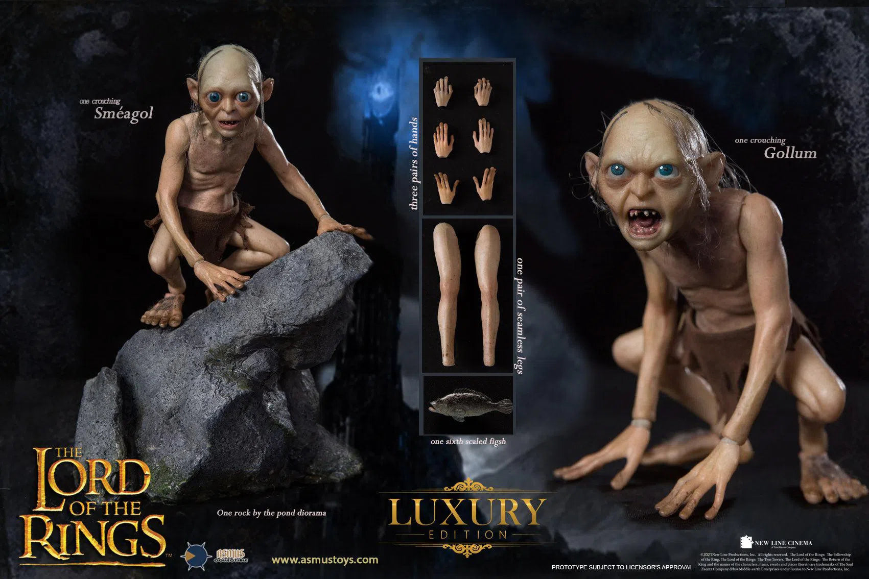 Gollum and Sméagol: Double Pack: Lord Of The Rings: Luxury Edition: Asmus: LOTR30LUX Asmus Toys
