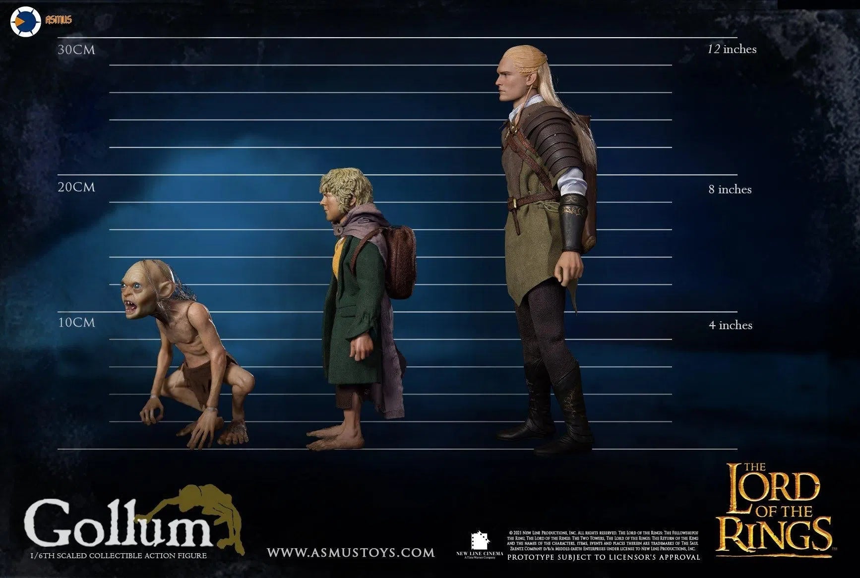 Gollum and Sméagol: Double Pack: Lord Of The Rings: Luxury Edition: Asmus: LOTR30LUX Asmus Toys