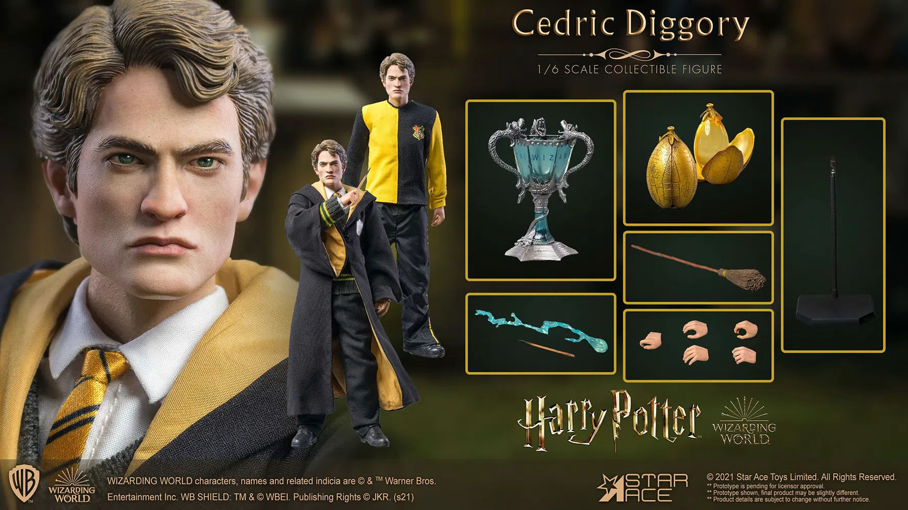 Harry Potter & The Goblet Of Fire: Cedric Diggory: Deluxe: Sixth Scale Figure Star Ace