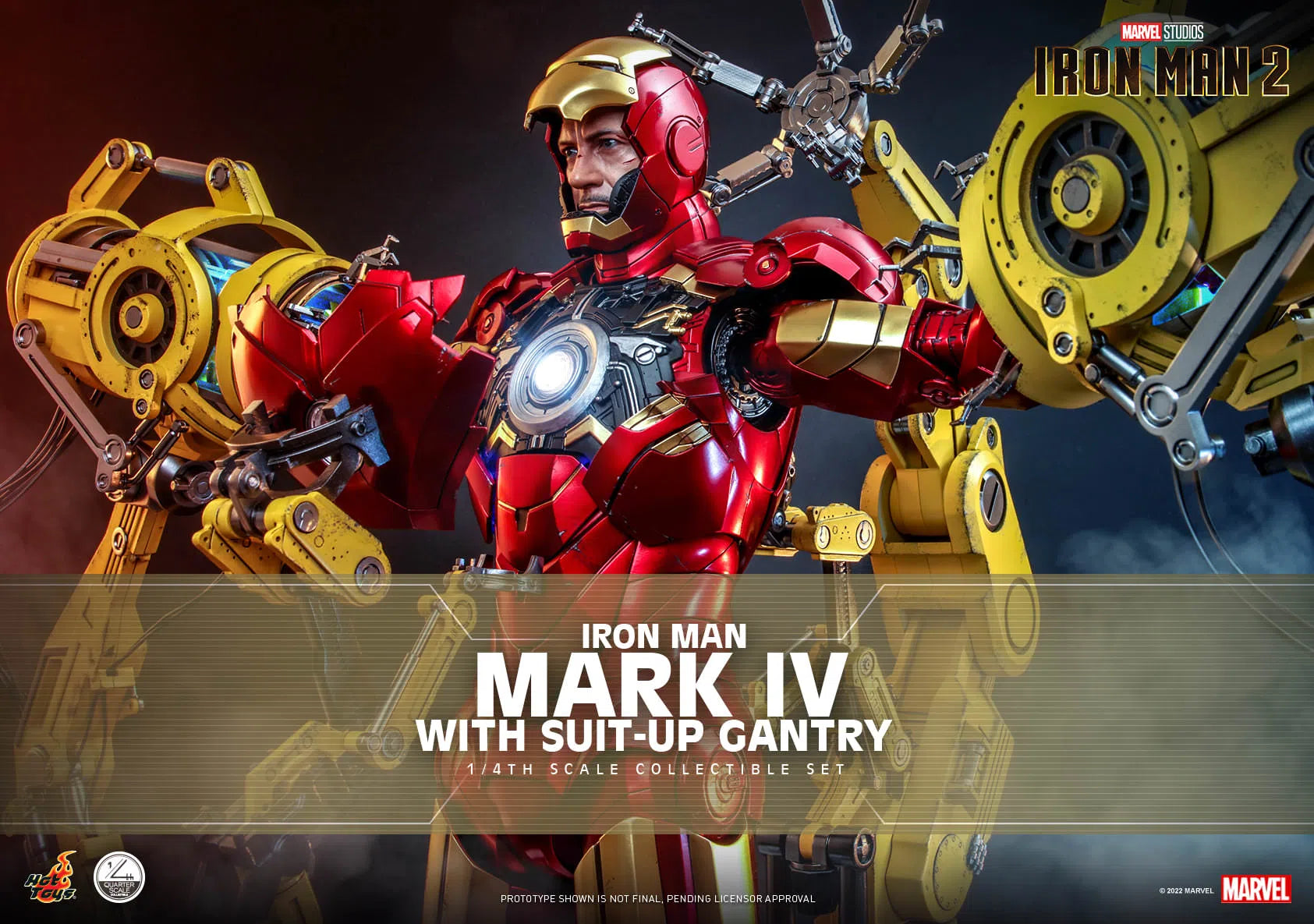 Iron Man: MKIV With Suit Up Gantry: Iron Man 2: Marvel: Quarter Scale: QS021 Hot Toys