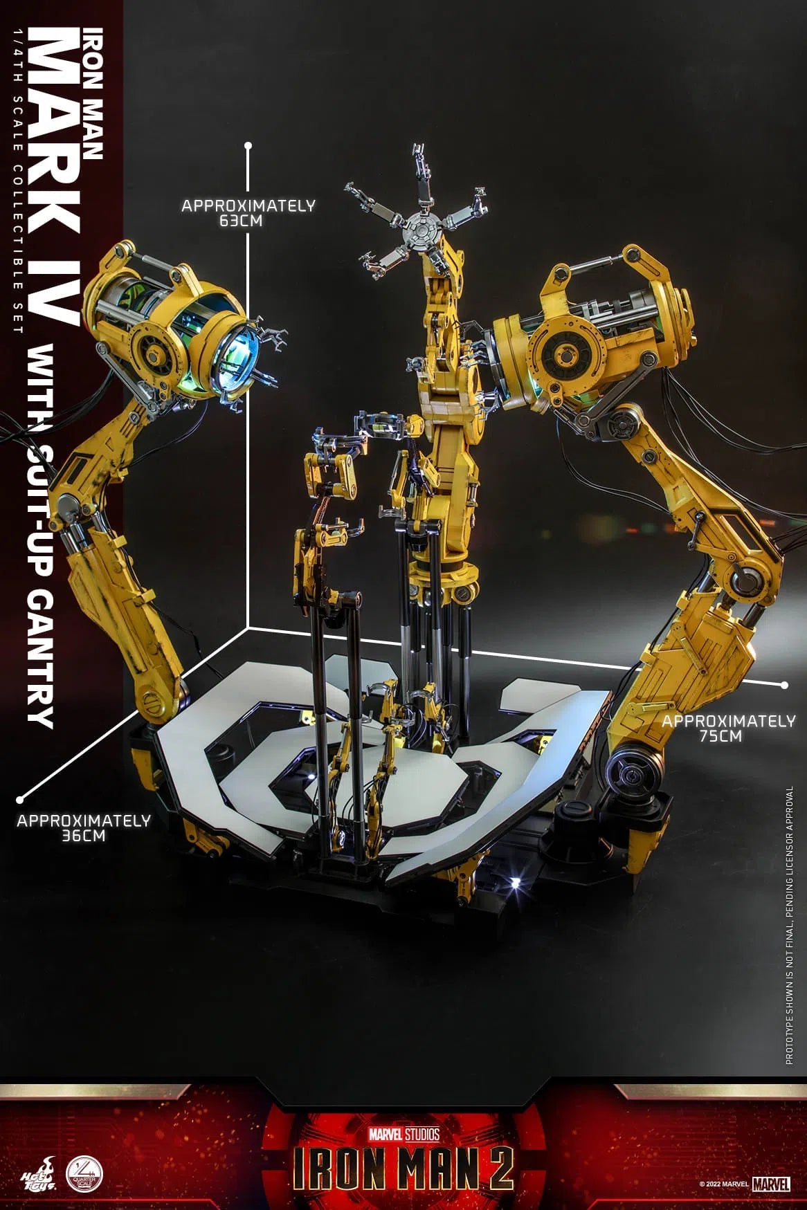 Iron Man: MKIV With Suit Up Gantry: Iron Man 2: Marvel: Quarter Scale: QS021 Hot Toys