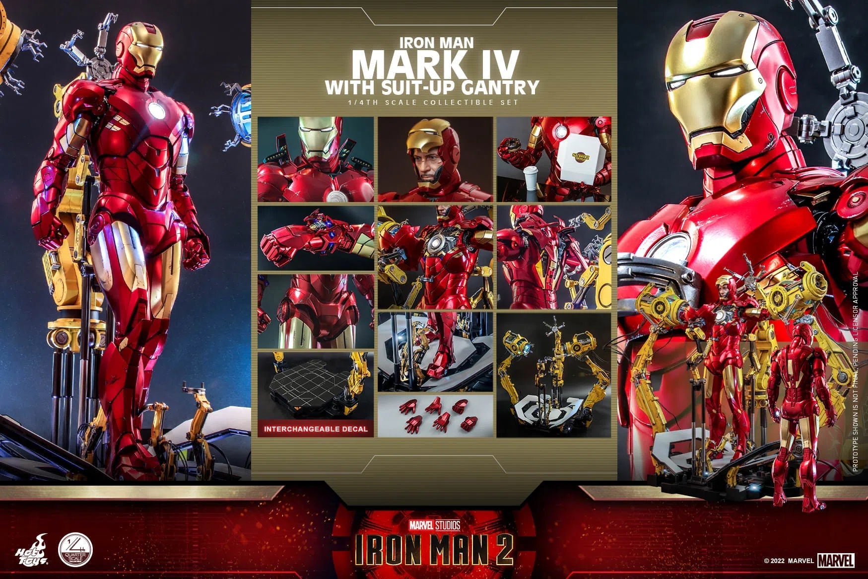 Iron Man: MKIV With Suit Up Gantry: Iron Man 2: Marvel: Quarter Scale: QS021 Hot Toys