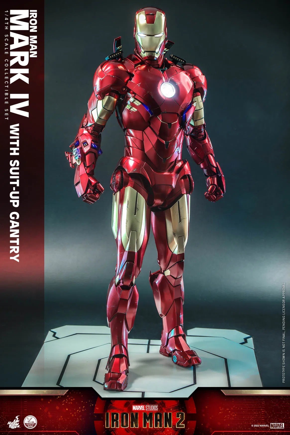 Iron Man: MKIV With Suit Up Gantry: Iron Man 2: Marvel: Quarter Scale: QS021 Hot Toys