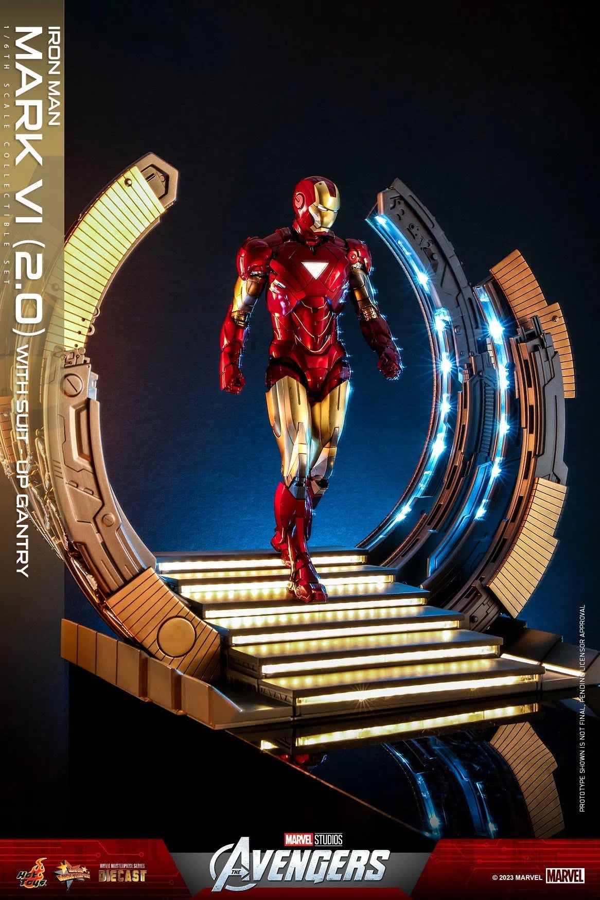 Iron Man: Mark VI (2.0): With Suit Up Gantry: Marvel: MMS688D53 Hot Toys