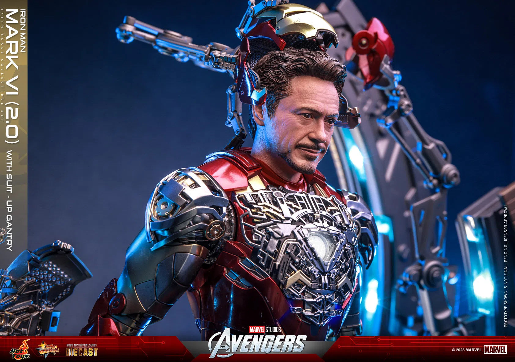 Iron Man: Mark VI (2.0): With Suit Up Gantry: Marvel: MMS688D53 Hot Toys