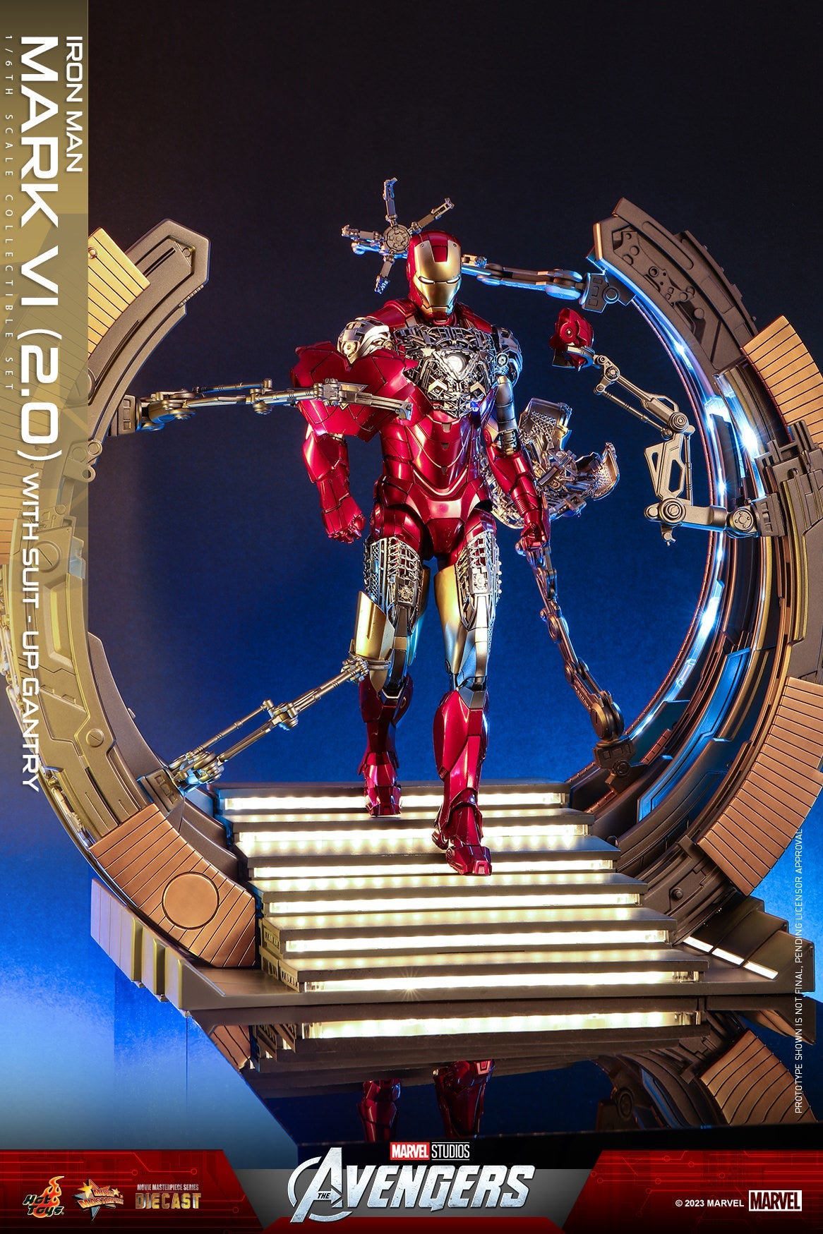 Iron Man: Mark VI (2.0): With Suit Up Gantry: Marvel: MMS688D53 Hot Toys